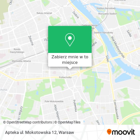 Mapa Apteka ul. Mokotowska 12