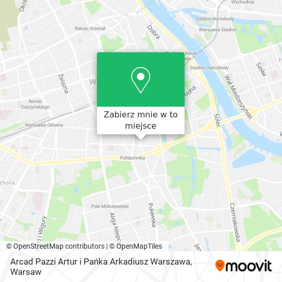 Mapa Arcad Pazzi Artur i Pańka Arkadiusz Warszawa