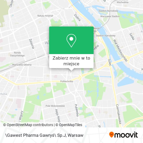 Mapa \Gawest Pharma Gawryś\ Sp.J