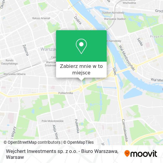 Mapa Wejchert Inwestments sp. z o.o. - Biuro Warszawa