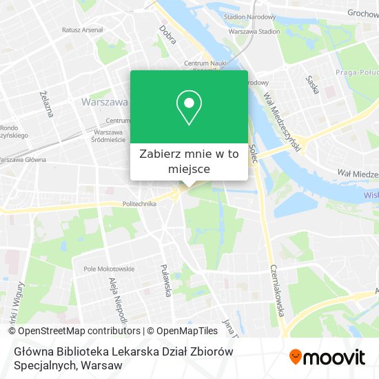 Mapa Główna Biblioteka Lekarska Dział Zbiorów Specjalnych