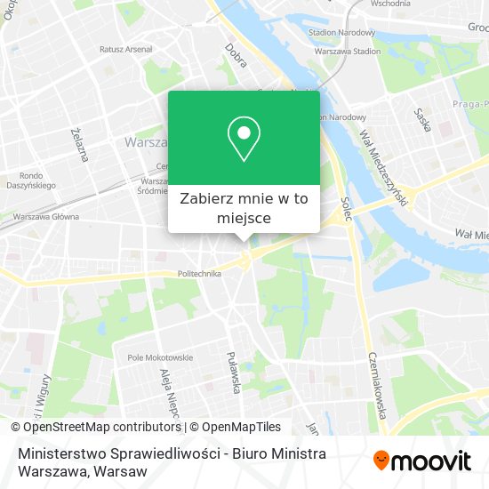 Mapa Ministerstwo Sprawiedliwości - Biuro Ministra Warszawa