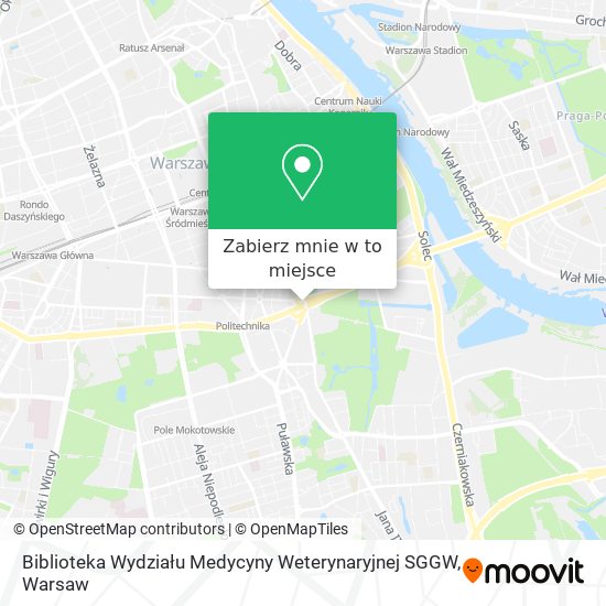 Mapa Biblioteka Wydziału Medycyny Weterynaryjnej SGGW