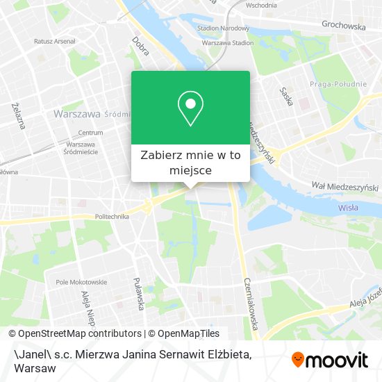 Mapa \Janel\ s.c. Mierzwa Janina Sernawit Elżbieta