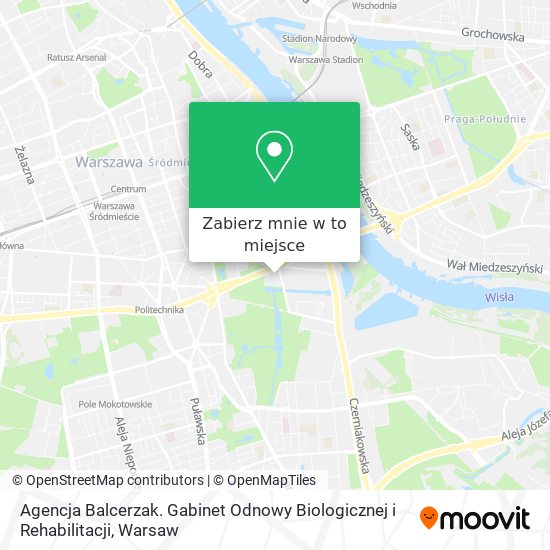 Mapa Agencja Balcerzak. Gabinet Odnowy Biologicznej i Rehabilitacji