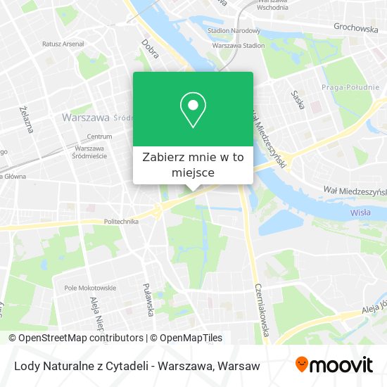 Mapa Lody Naturalne z Cytadeli - Warszawa