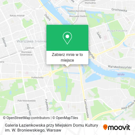 Mapa Galeria Łazienkowska przy Miejskim Domu Kultury im. W. Broniewskiego