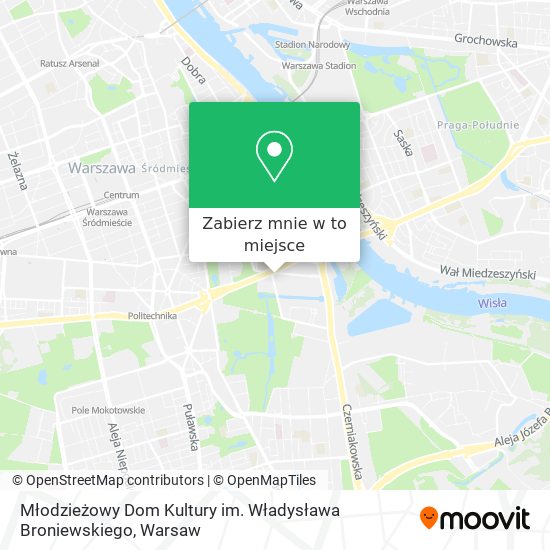 Mapa Młodzieżowy Dom Kultury im. Władysława Broniewskiego