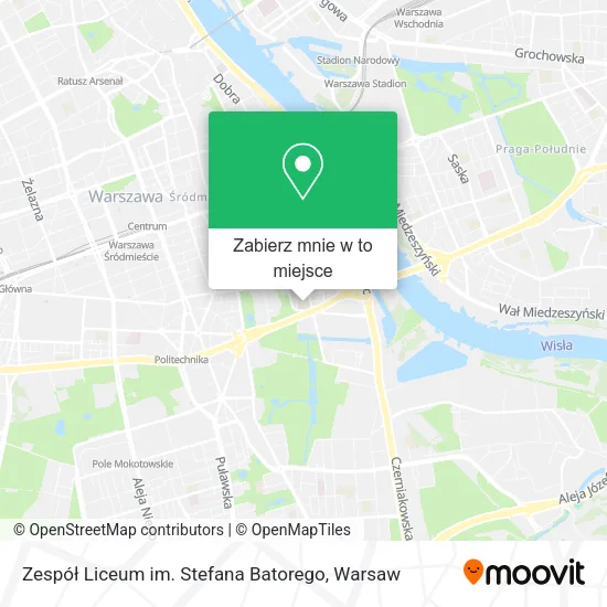 Mapa Zespół Liceum im. Stefana Batorego