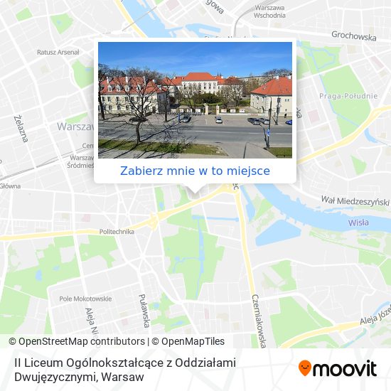 Mapa II Liceum Ogólnokształcące z Oddziałami Dwujęzycznymi