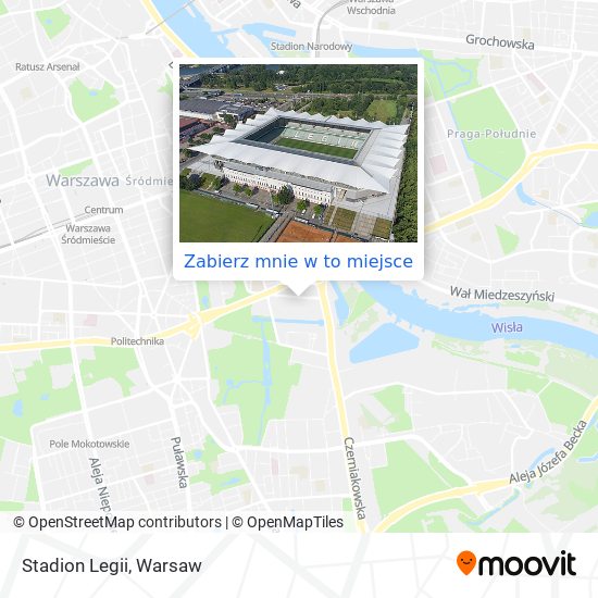 Mapa Stadion Legii