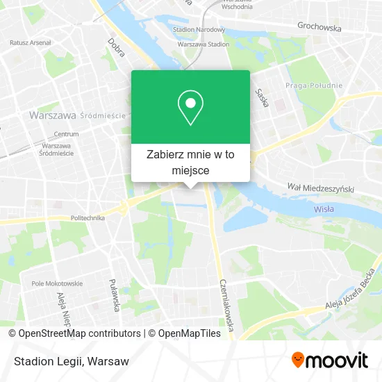 Mapa Stadion Legii