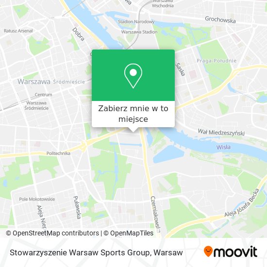 Mapa Stowarzyszenie Warsaw Sports Group