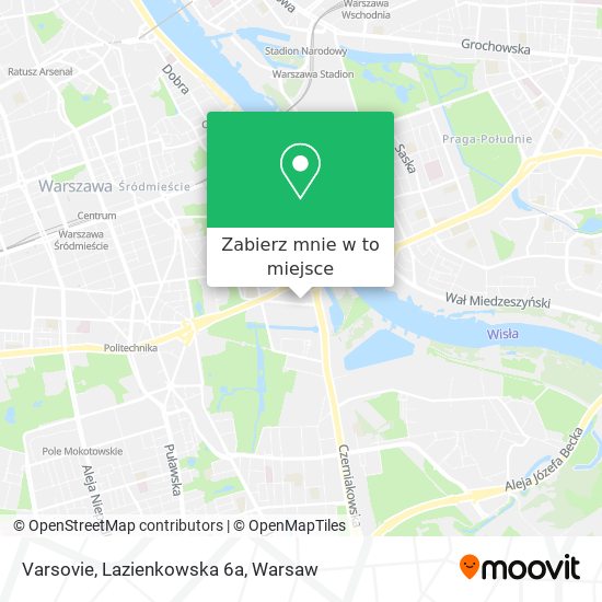 Mapa Varsovie, Lazienkowska 6a