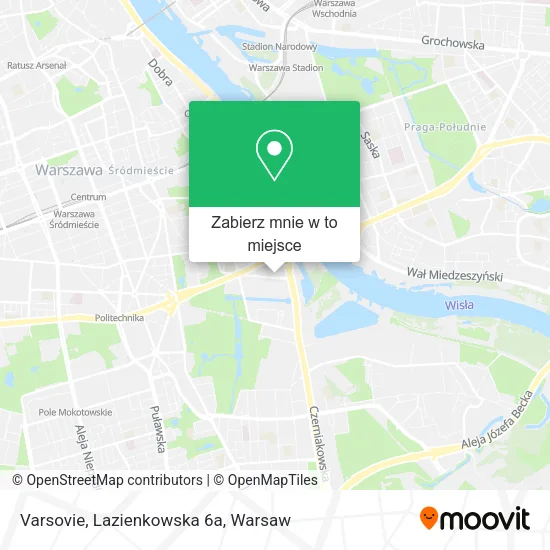 Mapa Varsovie, Lazienkowska 6a