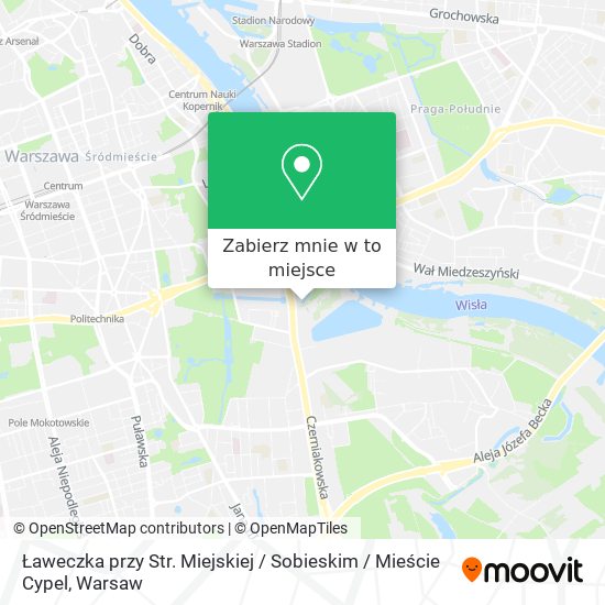 Mapa Ławeczka przy Str. Miejskiej / Sobieskim / Mieście Cypel