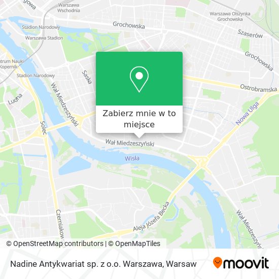 Mapa Nadine Antykwariat sp. z o.o. Warszawa