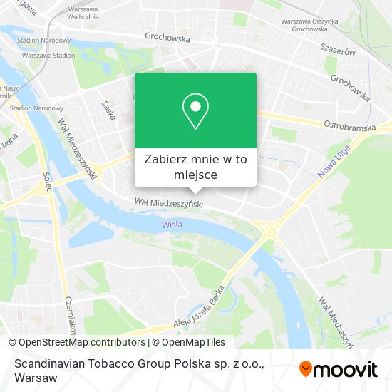 Mapa Scandinavian Tobacco Group Polska sp. z o.o.