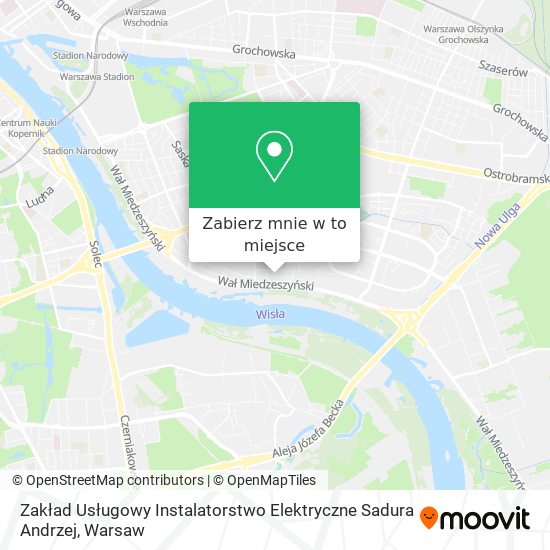 Mapa Zakład Usługowy Instalatorstwo Elektryczne Sadura Andrzej