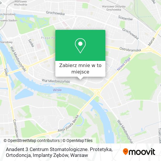 Mapa Anadent 3 Centrum Stomatologiczne. Protetyka, Ortodoncja, Implanty Zębów