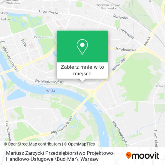 Mapa Mariusz Zarzycki Przedsiębiorstwo Projektowo-Handlowo-Usługowe \Bud-Mar\