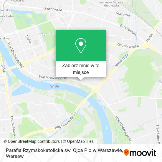 Mapa Parafia Rzymskokatolicka św. Ojca Pio w Warszawie