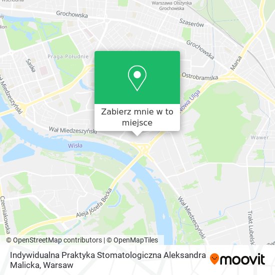 Mapa Indywidualna Praktyka Stomatologiczna Aleksandra Malicka