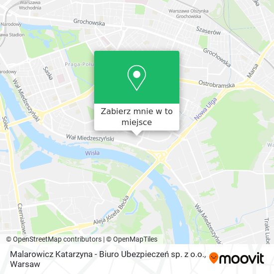 Mapa Malarowicz Katarzyna - Biuro Ubezpieczeń sp. z o.o.