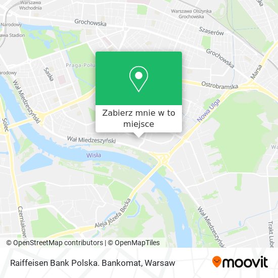 Mapa Raiffeisen Bank Polska. Bankomat