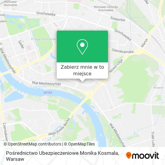 Mapa Pośrednictwo Ubezpieczeniowe Monika Kosmala