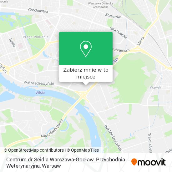 Mapa Centrum dr Seidla Warszawa-Gocław. Przychodnia Weterynaryjna