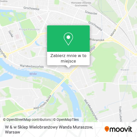 Mapa W & w Sklep Wielobranżowy Wanda Muraszow