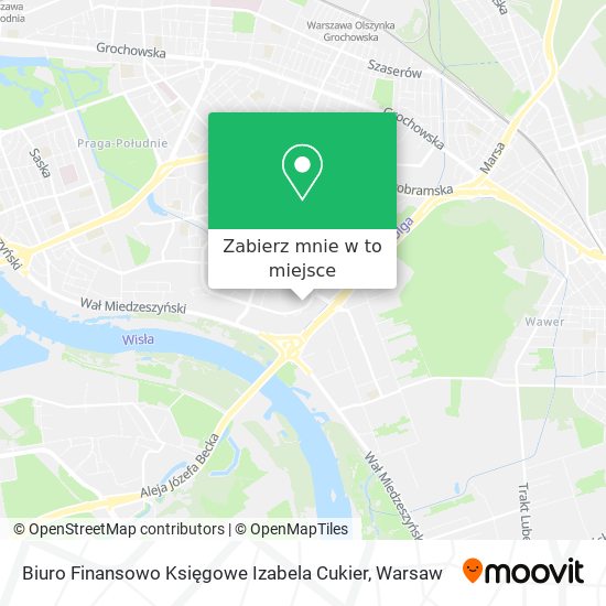 Mapa Biuro Finansowo Księgowe Izabela Cukier