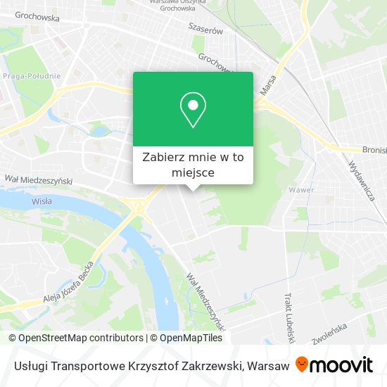 Mapa Usługi Transportowe Krzysztof Zakrzewski