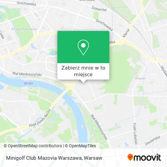 Mapa Minigolf Club Mazovia Warszawa