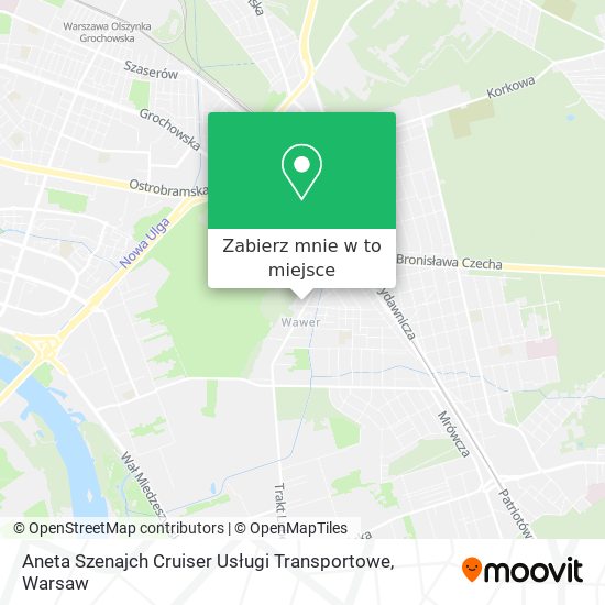 Mapa Aneta Szenajch Cruiser Usługi Transportowe