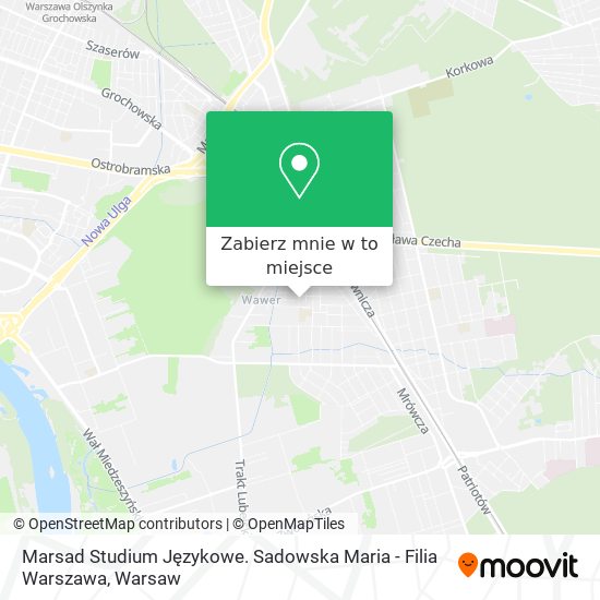 Mapa Marsad Studium Językowe. Sadowska Maria - Filia Warszawa