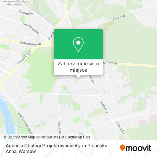 Mapa Agencja Obsługi Projektowania Agop Polańska Anna