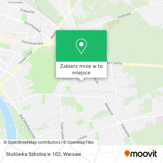 Mapa Stołówka Szkolna w 102