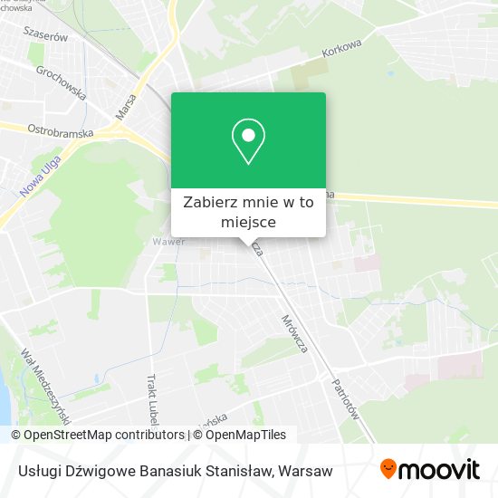 Mapa Usługi Dźwigowe Banasiuk Stanisław