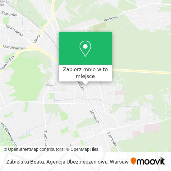 Mapa Zabielska Beata. Agencja Ubezpieczeniowa