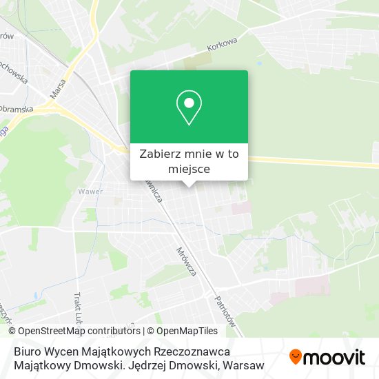 Mapa Biuro Wycen Majątkowych Rzeczoznawca Majątkowy Dmowski. Jędrzej Dmowski