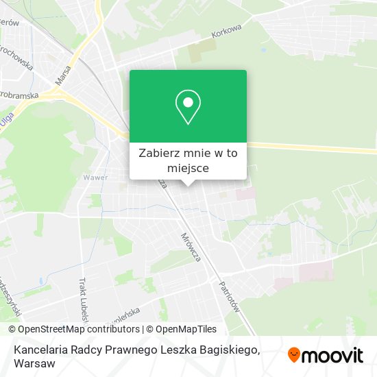 Mapa Kancelaria Radcy Prawnego Leszka Bagiskiego