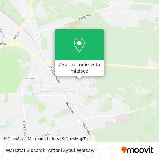 Mapa Warsztat Ślusarski Antoni Żybul