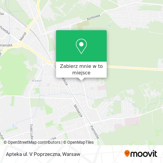 Mapa Apteka ul. V Poprzeczna