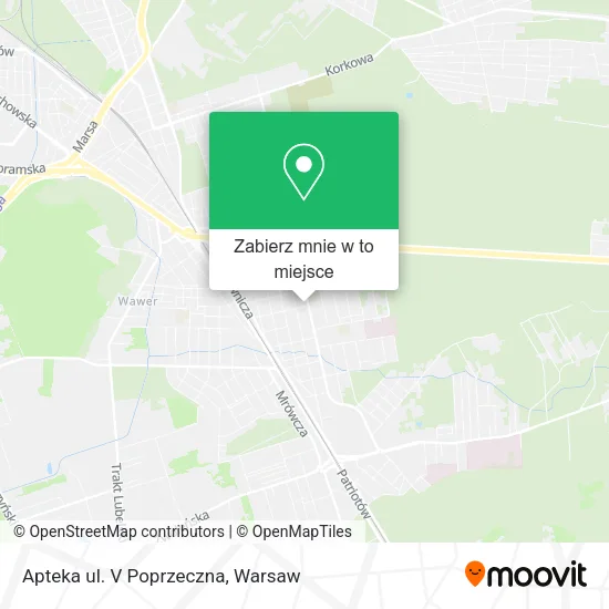 Mapa Apteka ul. V Poprzeczna