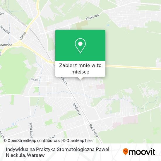 Mapa Indywidualna Praktyka Stomatologiczna Paweł Nieckula