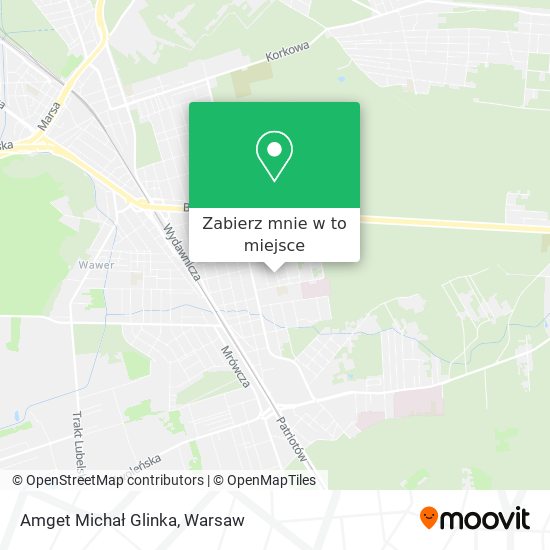 Mapa Amget Michał Glinka