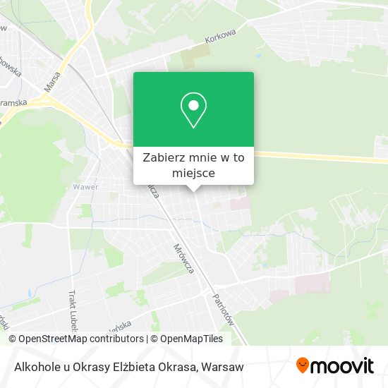 Mapa Alkohole u Okrasy Elżbieta Okrasa