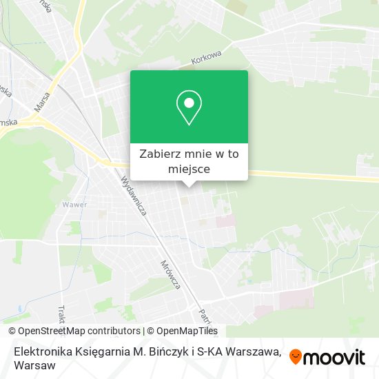 Mapa Elektronika Księgarnia M. Bińczyk i S-KA Warszawa